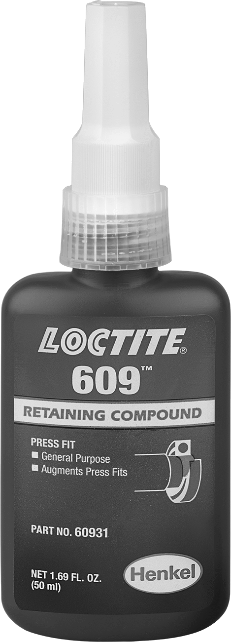Sabitleme Bileşiği, Sıkı Oturan Parçalar için, Loctite® 609, 1.69 FL. oz