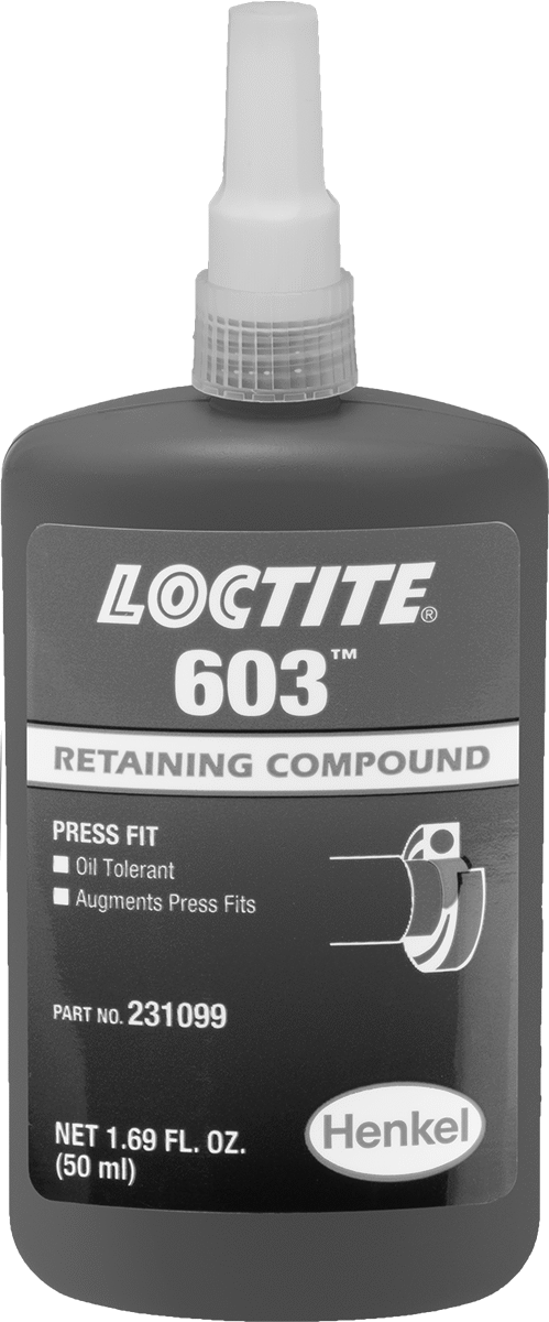 Sabitleme Bileşiği, Yağlı Sıkı Geçen Parçalar için, Loctite® 603, 8.45 FL oz