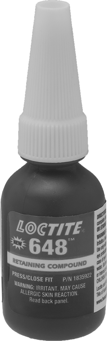 Sabitleme Bileşiği, Yağlı Sıkı Geçen Parçalar için, Loctite® 648, 0.34 FL oz