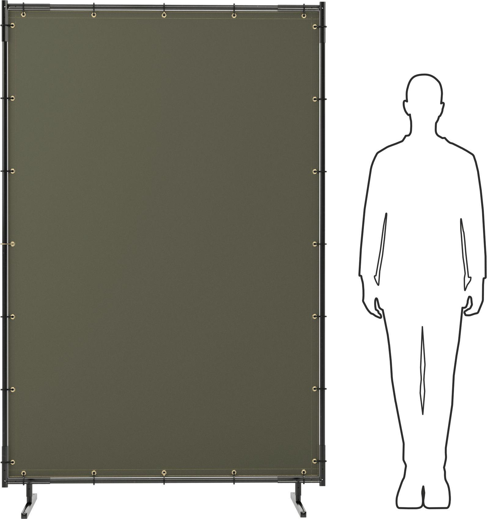Bağlanabilir Kaynak Ekranı, 2 lb. Pamuklu Flanel Keçe, 6' Yükseklik x 4' Genişlik