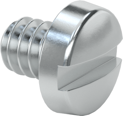Çinko Kaplı Çelik Dar Peynir Başlı Oluklu Vida, M1,6 x 0,35 mm Diş, 2 mm Uzunluk, 3 mm Baş Çapı