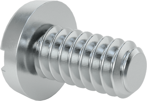 Çinko Kaplı Çelik Dar Peynir Başlı Oluklu Vida, M1,6 x 0,35 mm Diş, 3 mm Uzunluk, 3 mm Baş Çapı