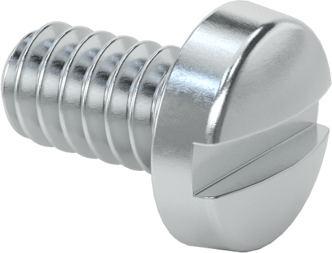 Çinko Kaplı Çelik Dar Peynir Başlı Oluklu Vida, M1,6 x 0,35 mm Diş, 3 mm Uzunluk, 3 mm Baş Çapı