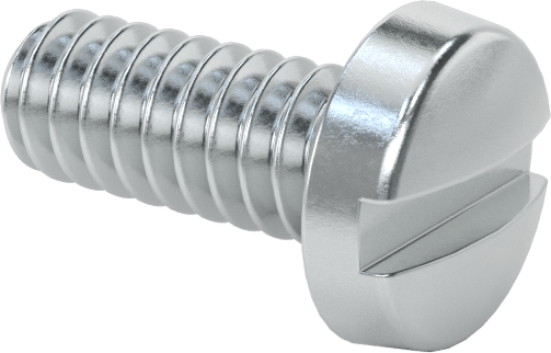 Çinko Kaplı Çelik Dar Peynir Başlı Oluklu Vida, M1,6 x 0,35 mm Diş, 4 mm Uzunluk, 3 mm Baş Çapı