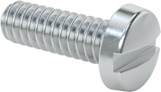 Çinko Kaplı Çelik Dar Peynir Başlı Oluklu Vida, M1,6 x 0,35 mm Diş, 5 mm Uzunluk, 3 mm Baş Çapı
