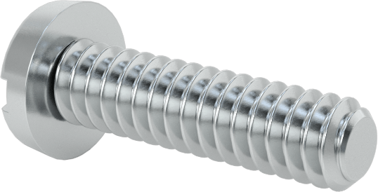 Çinko Kaplı Çelik Dar Peynir Başlı Oluklu Vida, M1,6 x 0,35 mm Diş, 6 mm Uzunluk, 3 mm Baş Çapı