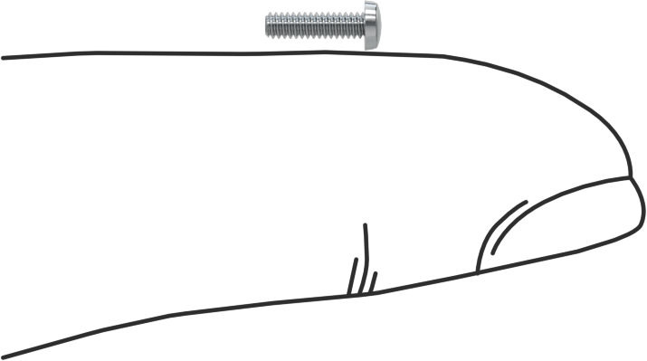 Çinko Kaplı Çelik Dar Peynir Başlı Oluklu Vida, M1,6 x 0,35 mm Diş, 6 mm Uzunluk, 3 mm Baş Çapı