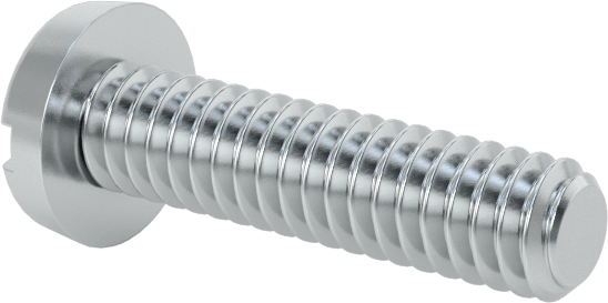 Çinko Kaplı Çelik Dar Peynir Başlı Oluklu Vida, M2 x 0,4 mm Diş, 8 mm Uzunluk, 3,8 mm Baş Çapı