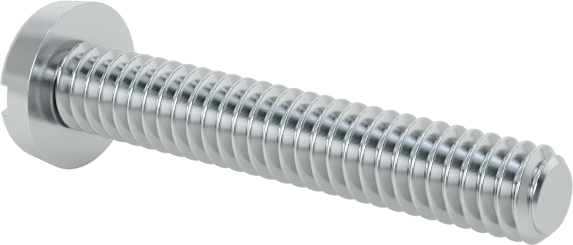 Çinko Kaplı Çelik Dar Peynir Başlı Oluklu Vida, M2 x 0,4 mm Diş, 12 mm Uzunluk, 3,8 mm Baş Çapı