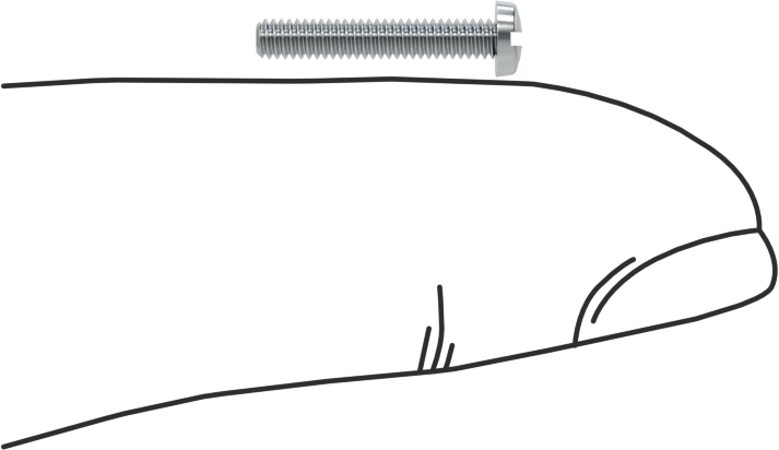 Çinko Kaplı Çelik Dar Peynir Başlı Oluklu Vida, M2 x 0,4 mm Diş, 12 mm Uzunluk, 3,8 mm Baş Çapı