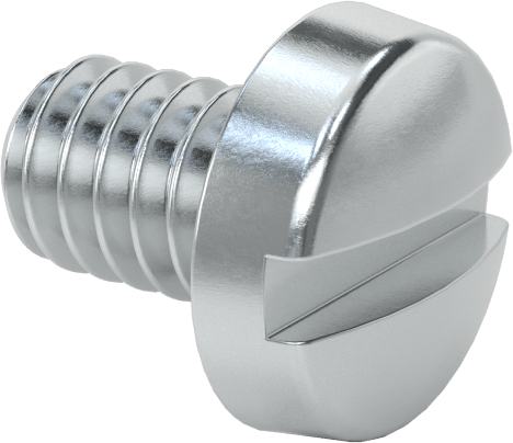 Çinko Kaplı Çelik Dar Peynir Başlı Oluklu Vida, M2 x 0,4 mm Diş, 3 mm Uzunluk, 3,8 mm Baş Çapı