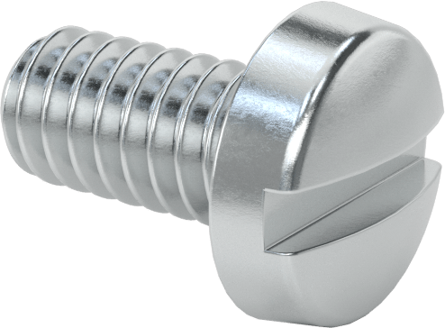 Çinko Kaplı Çelik Dar Peynir Başlı Oluklu Vida, M2 x 0,4 mm Diş, 4 mm Uzunluk, 3,8 mm Baş Çapı