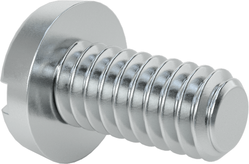 Çinko Kaplı Çelik Dar Peynir Başlı Oluklu Vida, M2 x 0,4 mm Diş, 4 mm Uzunluk, 3,8 mm Baş Çapı