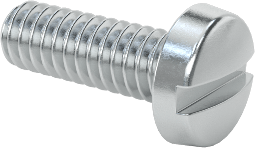 Çinko Kaplı Çelik Dar Peynir Başlı Oluklu Vida, M2 x 0,4 mm Diş, 6 mm Uzunluk, 3,8 mm Baş Çapı