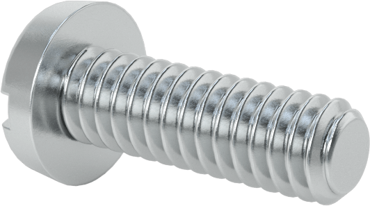 Çinko Kaplı Çelik Dar Peynir Başlı Oluklu Vida, M2 x 0,4 mm Diş, 6 mm Uzunluk, 3,8 mm Baş Çapı