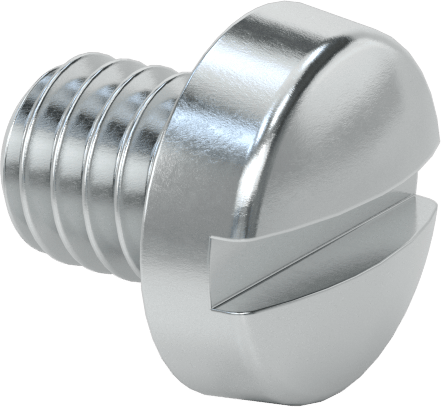 Çinko Kaplı Çelik Dar Peynir Başlı Oluklu Vida, M2,5 x 0,45 mm Diş, 3 mm Uzunluk, 4,5 mm Başlık Çapı