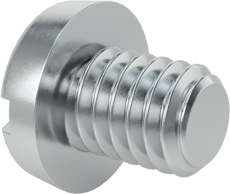 Çinko Kaplı Çelik Dar Peynir Başlı Oluklu Vida, M2,5 x 0,45 mm Diş, 3 mm Uzunluk, 4,5 mm Başlık Çapı