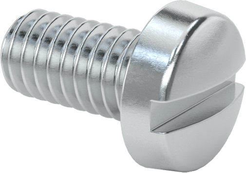 Çinko Kaplı Çelik Dar Peynir Başlı Oluklu Vida, M2,5 x 0,45 mm Diş, 5 mm Uzunluk, 4,5 mm Başlık Çapı