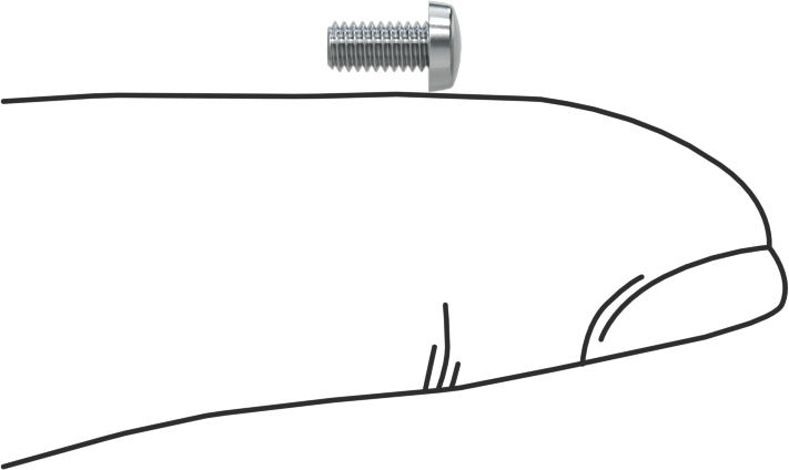 Çinko Kaplı Çelik Dar Peynir Başlı Oluklu Vida, M2,5 x 0,45 mm Diş, 5 mm Uzunluk, 4,5 mm Başlık Çapı