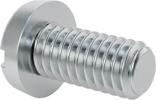 Çinko Kaplı Çelik Dar Peynir Başlı Oluklu Vida, M2,5 x 0,45 mm Diş, 5 mm Uzunluk, 4,5 mm Başlık Çapı