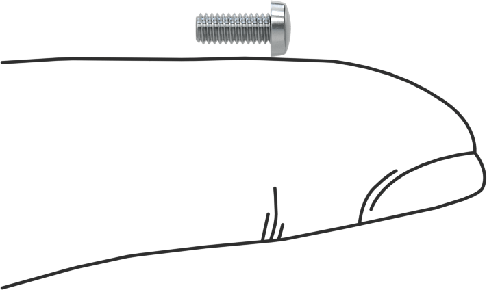 Çinko Kaplı Çelik Dar Peynir Başlı Oluklu Vida, M2,5 x 0,45 mm Diş, 6 mm Uzunluk, 4,5 mm Başlık Çapı