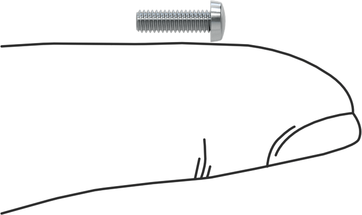 Çinko Kaplı Çelik Dar Peynir Başlı Oluklu Vida, M2,5 x 0,45 mm Diş, 8 mm Uzunluk, 4,5 mm Başlık Çapı