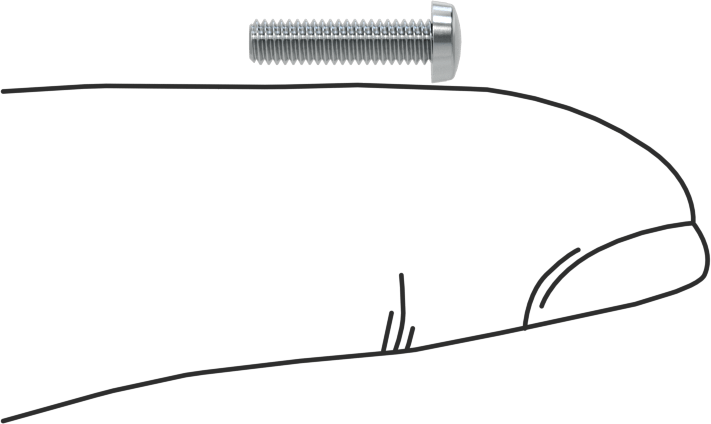 Çinko Kaplı Çelik Dar Peynir Başlı Oluklu Vida, M2,5 x 0,45 mm Diş, 10 mm Uzunluk, 4,5 mm Başlık Çapı