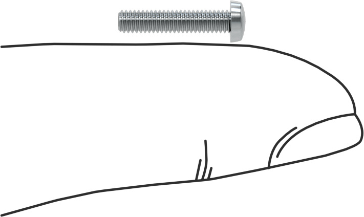 Çinko Kaplı Çelik Dar Peynir Başlı Oluklu Vida, M2,5 x 0,45 mm Diş, 12 mm Uzunluk, 4,5 mm Başlık Çapı