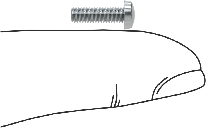 Çinko Kaplı Çelik Dar Peynir Başlı Oluklu Vida, M3 x 0,5 mm Dişli, 10 mm Uzunluk, 5,5 mm Baş Çapı