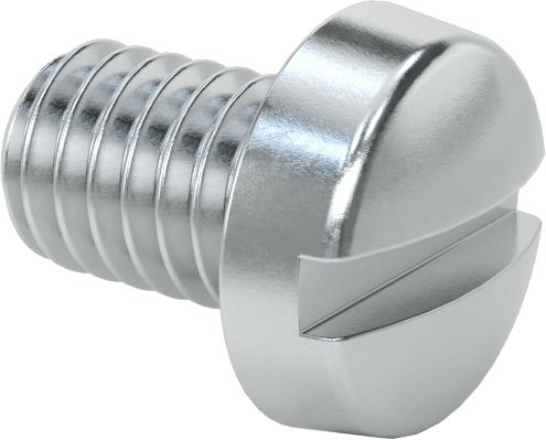 Çinko Kaplı Çelik Dar Peynir Başlı Oluklu Vida, M4 x 0,7 mm Diş, 6 mm Uzunluk, 7 mm Baş Çapı