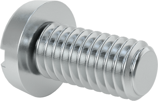 Çinko Kaplı Çelik Dar Peynir Başlı Oluklu Vida, M4 x 0,7 mm Diş, 8 mm Uzunluk, 7 mm Baş Çapı