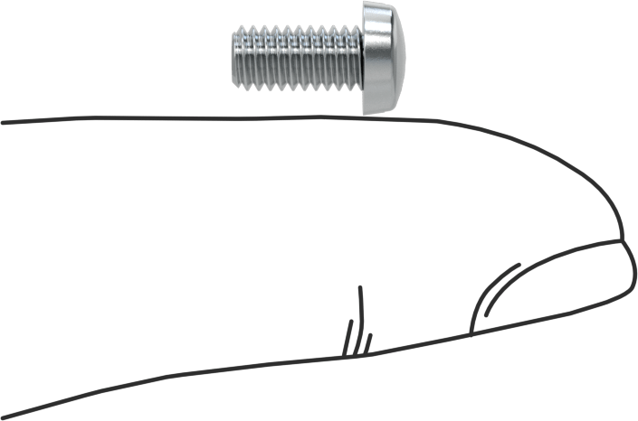 Çinko Kaplı Çelik Dar Peynir Başlı Oluklu Vida, M4 x 0,7 mm Diş, 8 mm Uzunluk, 7 mm Baş Çapı