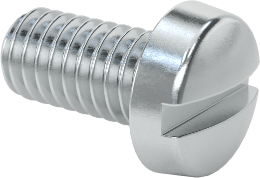 Çinko Kaplı Çelik Dar Peynir Başlı Oluklu Vida, M4 x 0,7 mm Diş, 8 mm Uzunluk, 7 mm Baş Çapı
