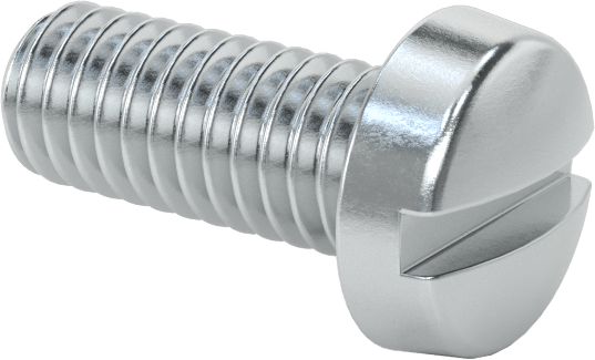 Çinko Kaplı Çelik Dar Peynir Başlı Oluklu Vida, M4 x 0,7 mm Diş, 10 mm Uzunluk, 7 mm Baş Çapı