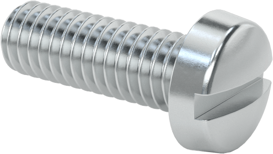 Çinko Kaplı Çelik Dar Peynir Başlı Oluklu Vida, M4 x 0,7 mm Diş, 12 mm Uzunluk, 7 mm Baş Çapı