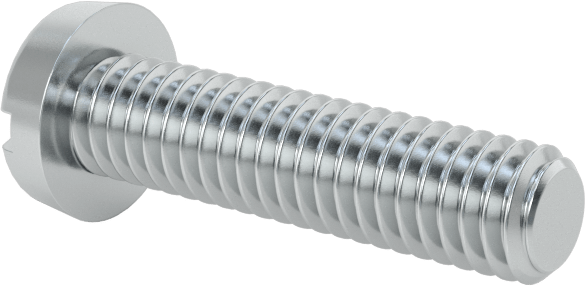 Çinko Kaplı Çelik Dar Peynir Başlı Oluklu Vida, M4 x 0,7 mm Diş, 16 mm Uzunluk, 7 mm Baş Çapı