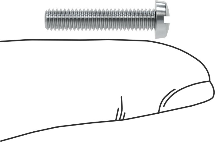 Çinko Kaplı Çelik Dar Peynir Başlı Oluklu Vida, M4 x 0,7 mm Diş, 20 mm Uzunluk, 7 mm Baş Çapı