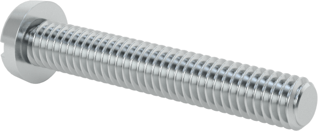 Çinko Kaplı Çelik Dar Peynir Başlı Oluklu Vida, M4 x 0,7 mm Diş, 25 mm Uzunluk, 7 mm Baş Çapı