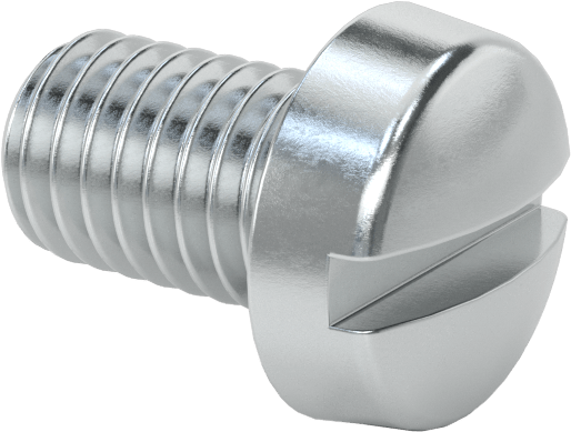 Çinko Kaplı Çelik Dar Peynir Başlı Oluklu Vida, M5 x 0,8 mm Diş, 8 mm Uzunluk, 8,5 mm Baş Çapı