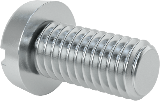 Çinko Kaplı Çelik Dar Peynir Başlı Oluklu Vida, M5 x 0,8 mm Diş, 10 mm Uzunluk, 8,5 mm Baş Çapı