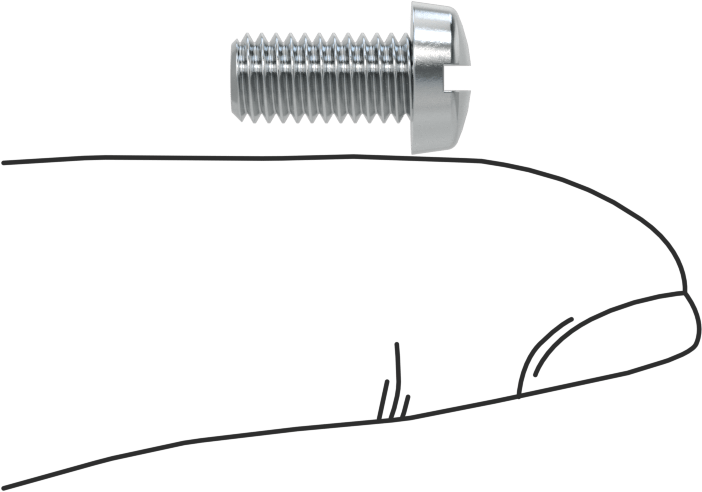 Çinko Kaplı Çelik Dar Peynir Başlı Oluklu Vida, M5 x 0,8 mm Diş, 10 mm Uzunluk, 8,5 mm Baş Çapı
