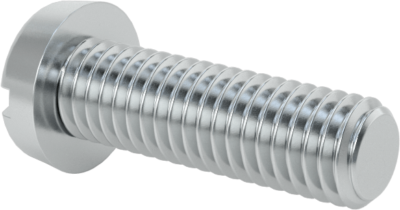 Çinko Kaplı Çelik Dar Peynir Başlı Oluklu Vida, M5 x 0,8 mm Diş, 16 mm Uzunluk, 8,5 mm Baş Çapı