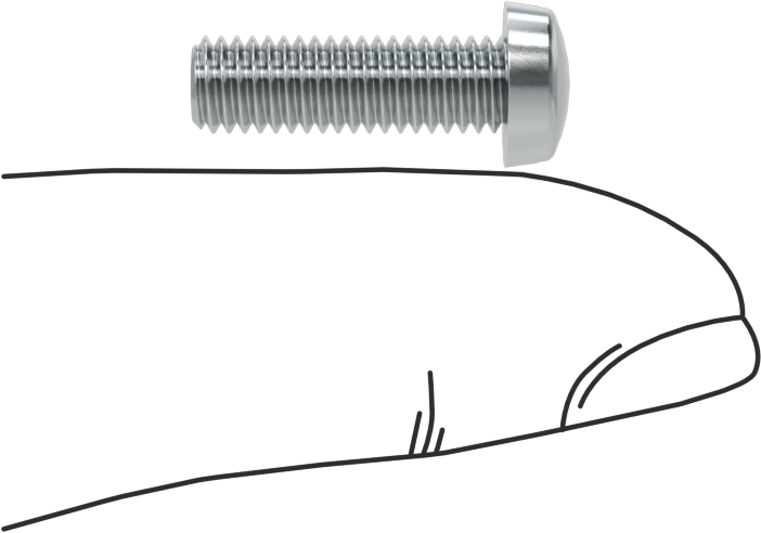 Çinko Kaplı Çelik Dar Peynir Başlı Oluklu Vida, M5 x 0,8 mm Diş, 16 mm Uzunluk, 8,5 mm Baş Çapı