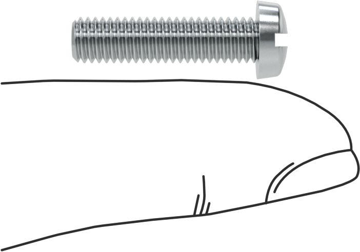 Çinko Kaplı Çelik Dar Peynir Başlı Oluklu Vida, M5 x 0,8 mm Diş, 20 mm Uzunluk, 8,5 mm Baş Çapı