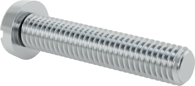 Çinko Kaplı Çelik Dar Peynir Başlı Oluklu Vida, M5 x 0,8 mm Diş, 25 mm Uzunluk, 8,5 mm Baş Çapı