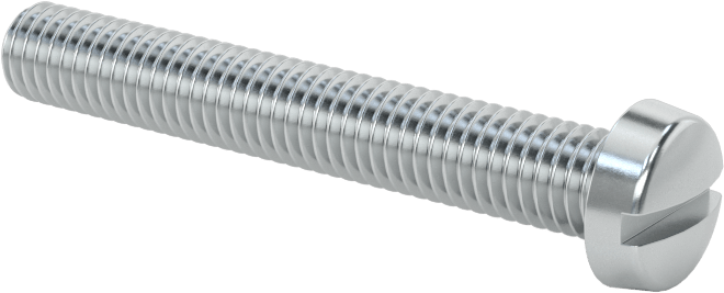 Çinko Kaplı Çelik Dar Peynir Başlı Oluklu Vida, M5 x 0,8 mm Diş, 35 mm Uzunluk, 8,5 mm Baş Çapı