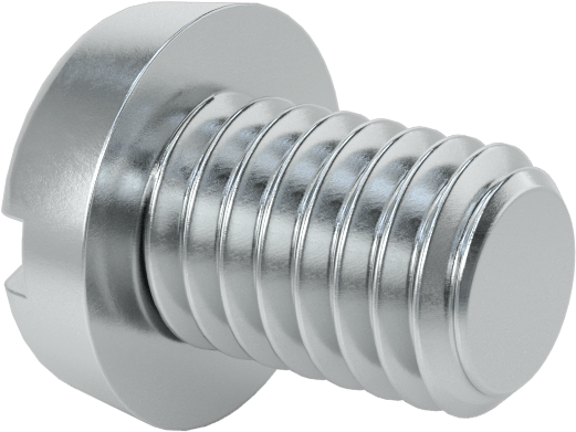 Çinko Kaplı Çelik Dar Peynir Başlı Oluklu Vida, M6 x 1 mm Diş, 8 mm Uzunluk, 10 mm Başlık Çapı