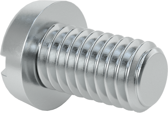 Çinko Kaplı Çelik Dar Peynir Başlı Oluklu Vida, M6 x 1 mm Diş, 10 mm Uzunluk, 10 mm Başlık Çapı