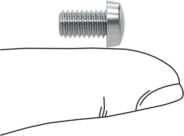 Çinko Kaplı Çelik Dar Peynir Başlı Oluklu Vida, M6 x 1 mm Diş, 10 mm Uzunluk, 10 mm Başlık Çapı
