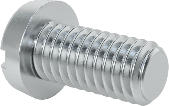 Çinko Kaplı Çelik Dar Peynir Başlı Oluklu Vida, M6 x 1 mm Diş, 12 mm Uzunluk, 10 mm Başlık Çapı